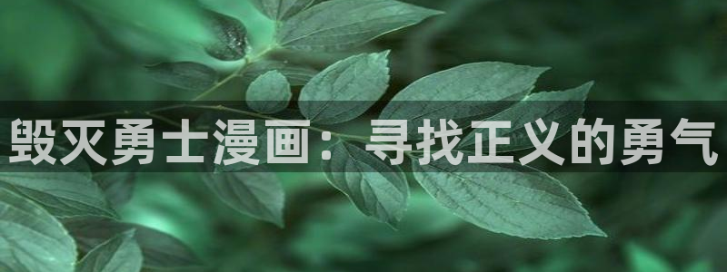 yy漫画视频：毁灭勇士漫画：寻找正义的勇气